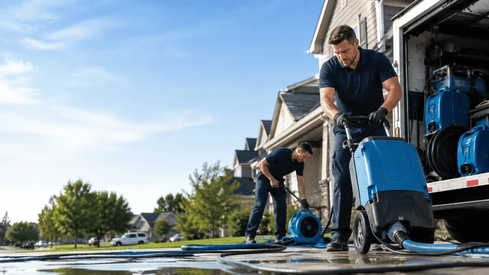 Sewage Damage Cleanup being performed in Shelbyville, TN